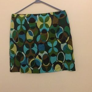 Green skirts with pattern